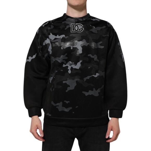 Dolce & Gabbana Black Camouflage Pullover Sweatshirt Men's Sweater (Pre-Owned)